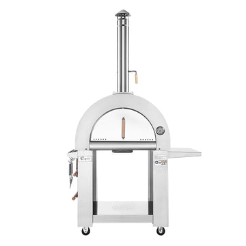 Empava Outdoor Wood Fired Pizza Oven With Side Table