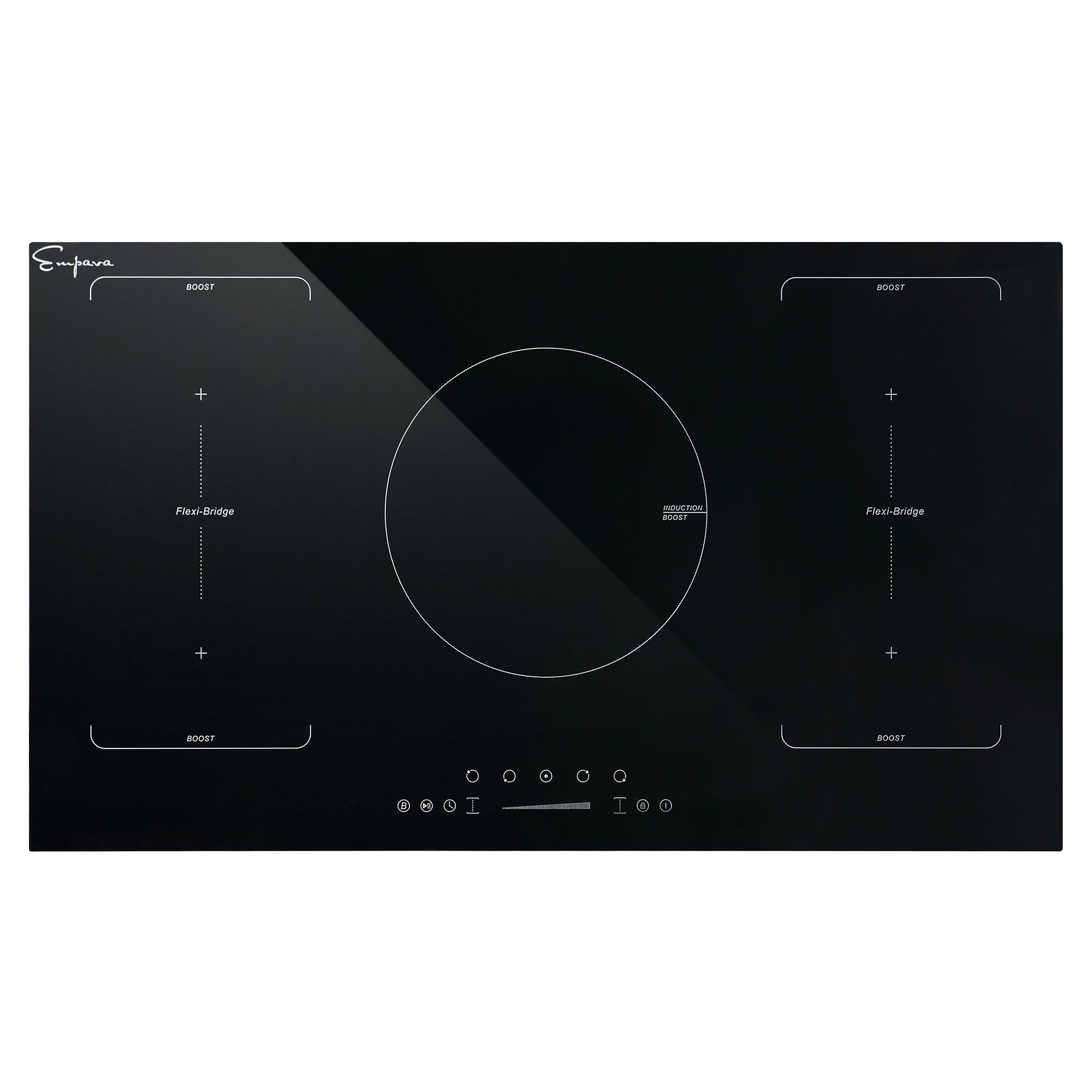 Empava 36 Inch Black Electric Stove Induction Cooktop
