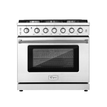 Empava 36 inch Pro-Style Slide-in Single Oven Gas Range